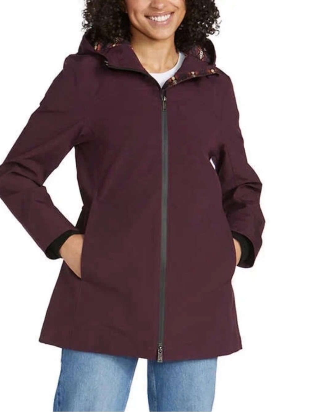 Pendleton Rain Coat Women's Winterbloom Hooded Aztec Lined Waterproof Jacket S - Picture 2 of 8